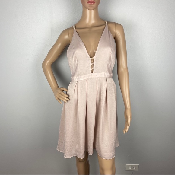 NEW FREE PEOPLE SPAGHETTI STRAP FIT & FLARE DRESS - Picture 2 of 8